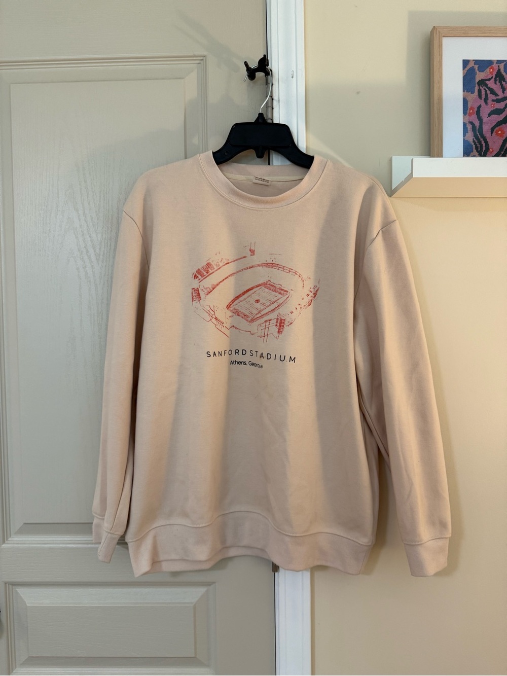 Beige UGA Crewneck Sweatshirt